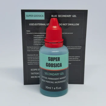 Super Goosica Tattoo Blue Gel Secondary Gel During Permanent Makeup Microblading Piercing Eyebrow Lip Liner Body Beauty 30ml 1