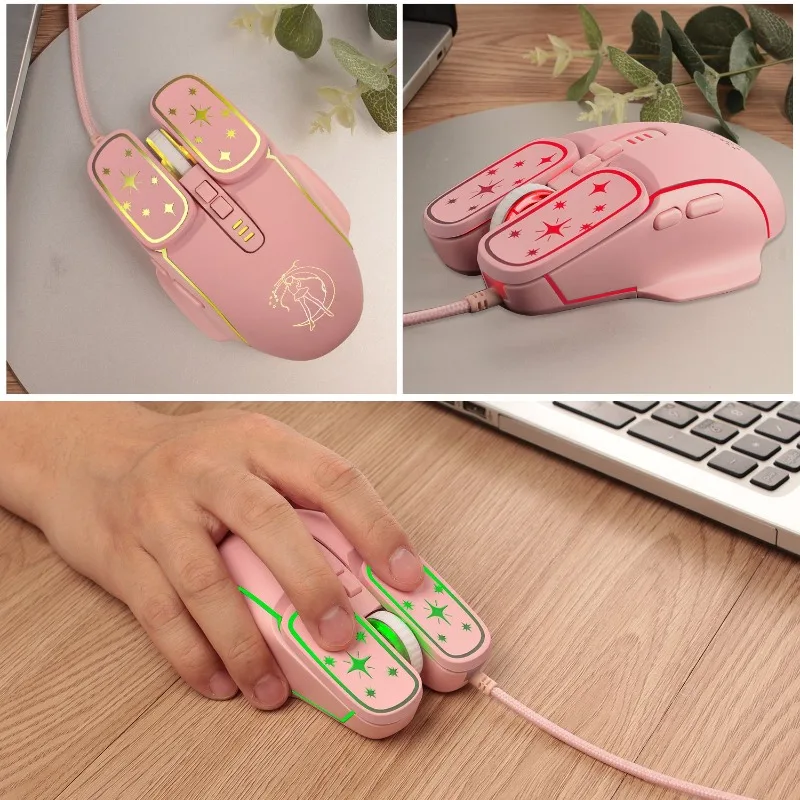 Sailor Moon Usagi Tsukino Glowing Wired Mouse – Anime USB Gaming & Office Accessory