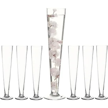 Clear Trumpet Vases Room Decor 24 1