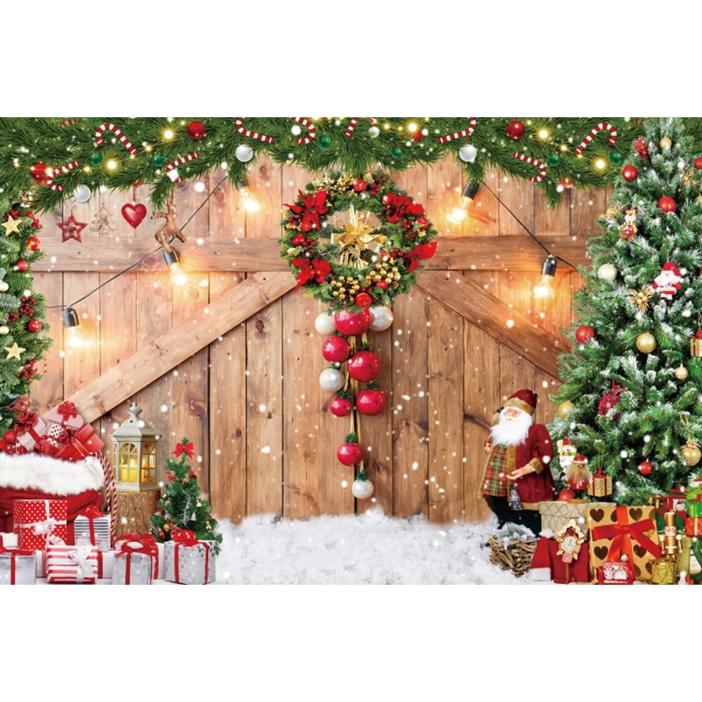 10x8ft Christmas Fireplace Photography Backdrop - Xmas Window Snowflake Holiday Background