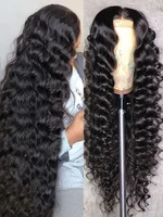 Perruques de cheveux humains brésiliens bouclés ondulés 40 pouces HD Loose Deep Wave 13x6 Lace Front, dentelle transparente HD 13x4 360 pour femmes, densité 250%, pré-plumées avec baby hair, 100% naturelles. 1