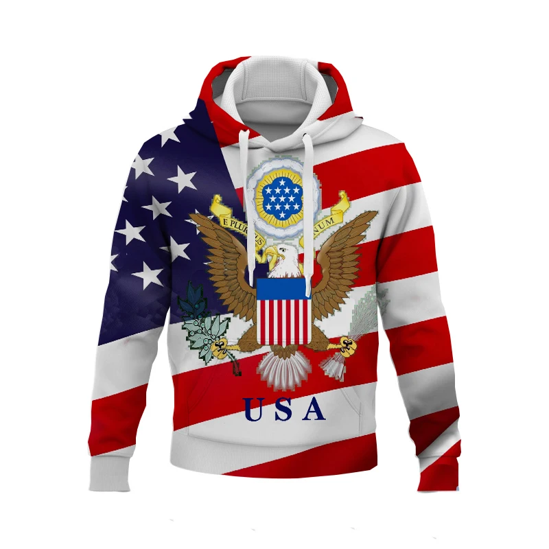 

Men hoodie USA Patriot series flag loose sweatshirt cool streetwear Harajuku style kids pullover unisex oversized sweatshirts