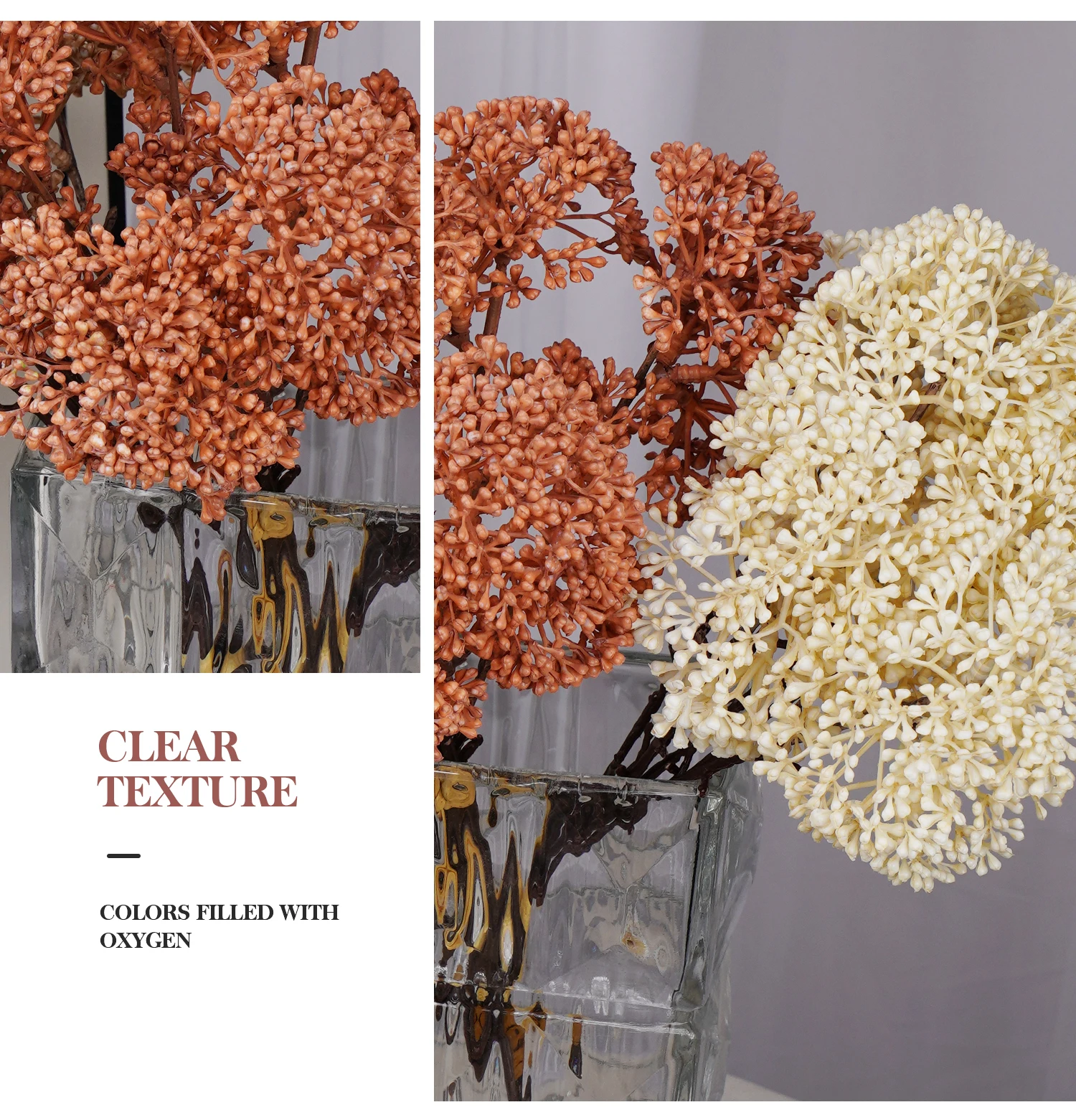 Künstlicher Hirse-Blumenstrauß, DIY-Kunstpflanzen-Arrangement für Zuhause, Party, Hochzeit, Dekoration, Hogar-Dekoration, Tischdekoration – Detail 3