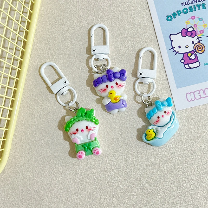 

Cartoon sanrio Hello Kitty Cute Cat Cartoon Creative Personality Gift Keychain Student School Bag Pendant Keychain