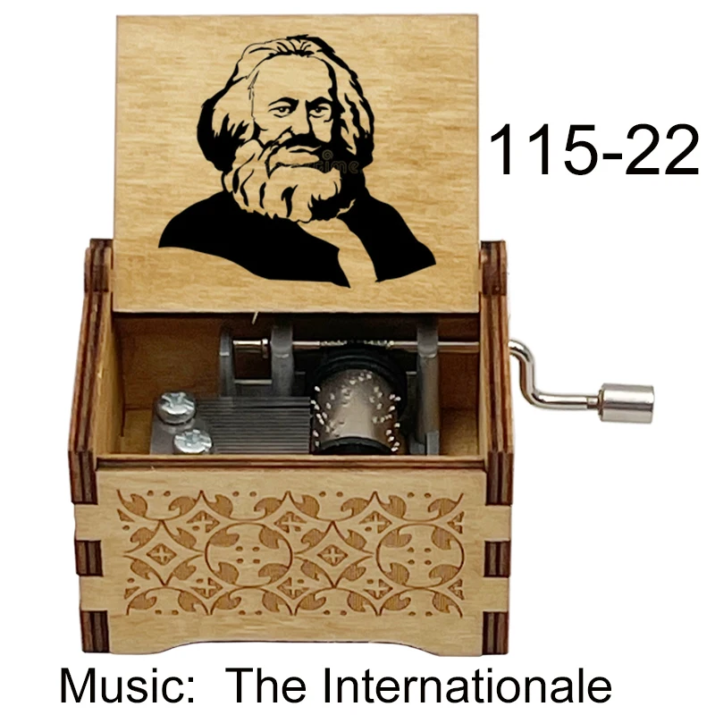 Music Box Wooden The Internationale Music Box hand Musical Box Gift For students workmate friends father mother grandfather new year gift