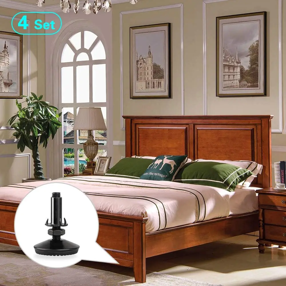 4 세트 헤비 듀티 높이 조절기 T 너트가있는 가구 레벨러 발, 캐비닛 레스토랑 테이블 의자 셀프 레벨러 다리에 나사