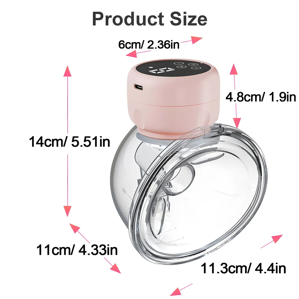 amzwn 1Pcs Smart Electric Pumps Portable Hands Free Wearable Pump Comfort Breast Milk Extractor Collector_voghion.com