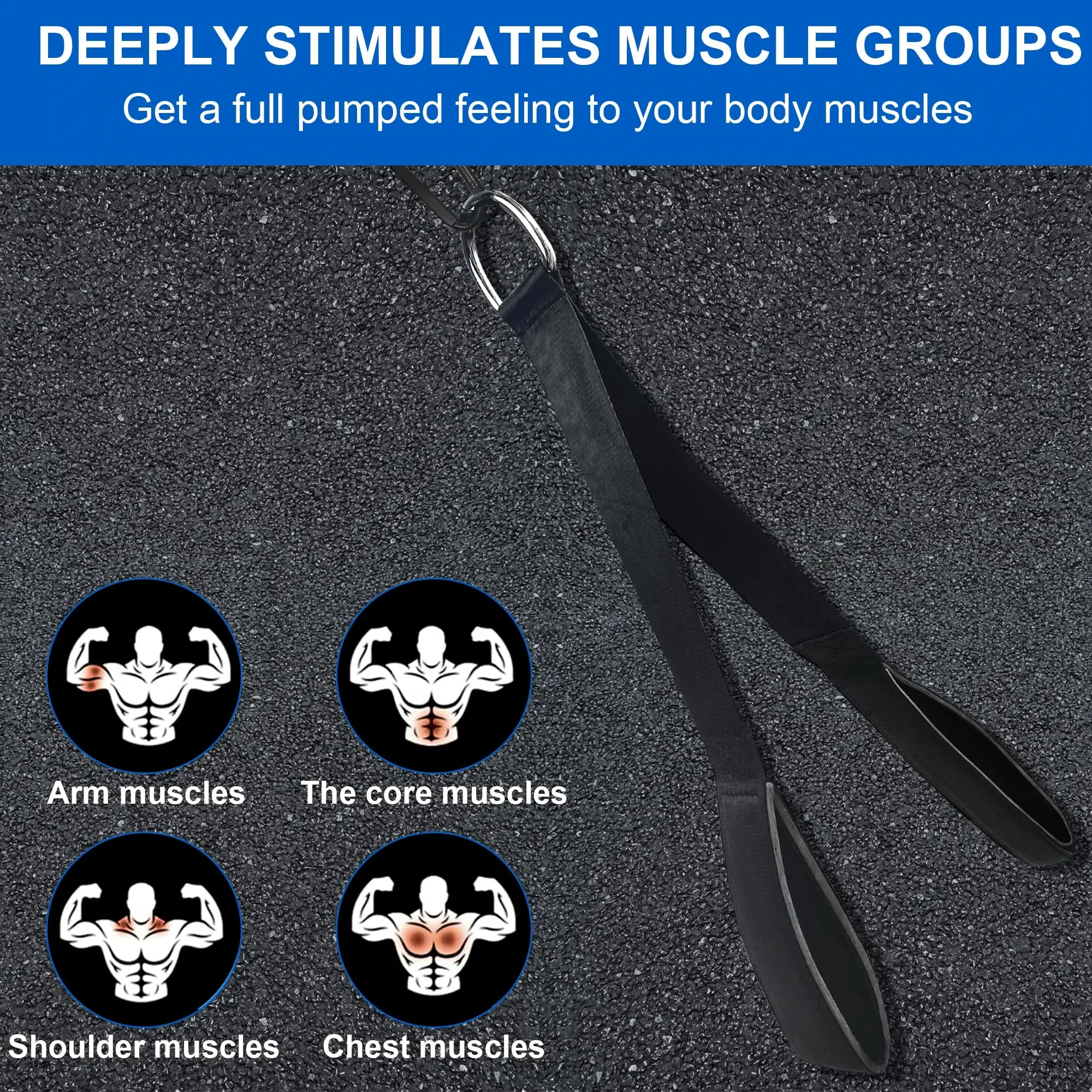 Fitness Arm Biceps Triceps Rope Strap Weight Lifting Bodybuilding Strength Training Pulldown Cable Attachment arm strength trainer