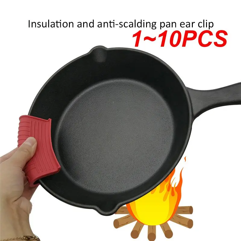 

1~10PCS Silicone Anti Scalding Pan Clip Handle Cover Pan Shovel Anti-Scalding Heat Insulation Soup Pot Fixed Clip kitchen