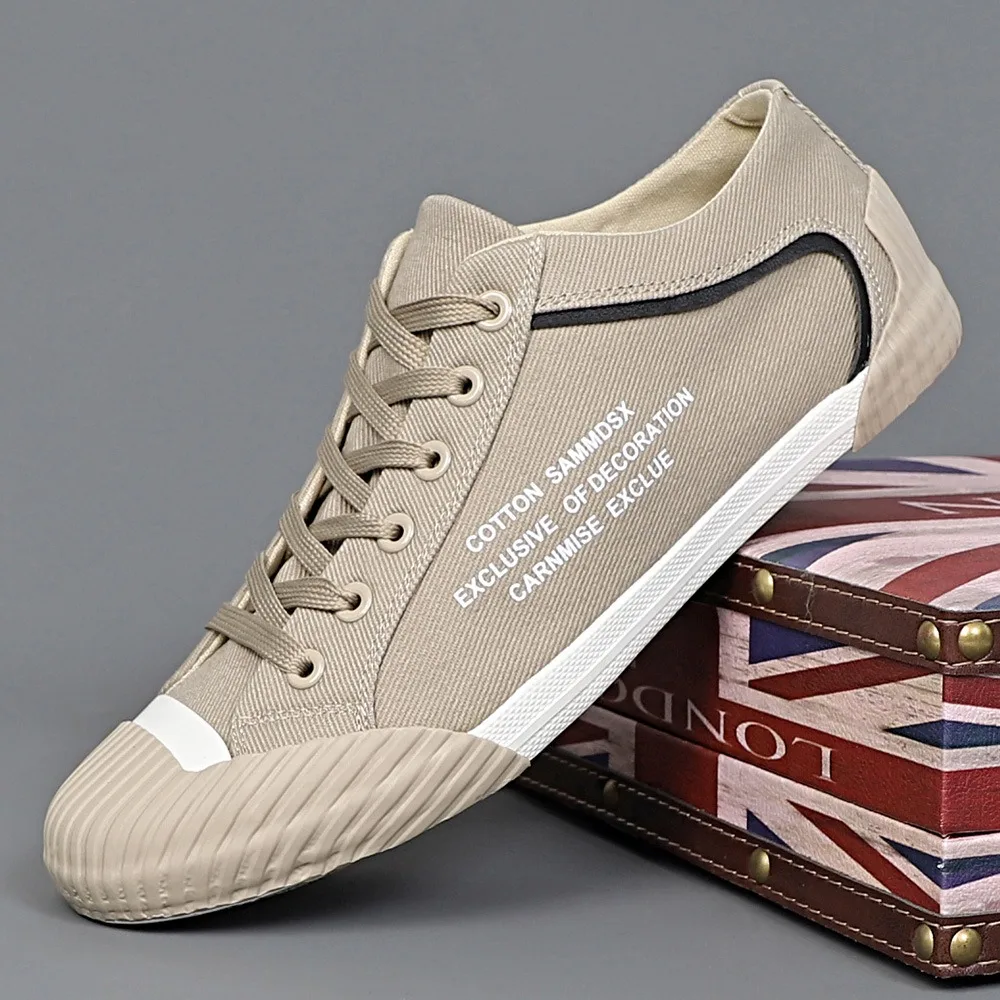 Men Canvas Shoes Lace Up Casual Sneakers Fashion Flat Breathable Comfortable New Hot Mens Vulcanized Shoes High Quality BM-018 - 2