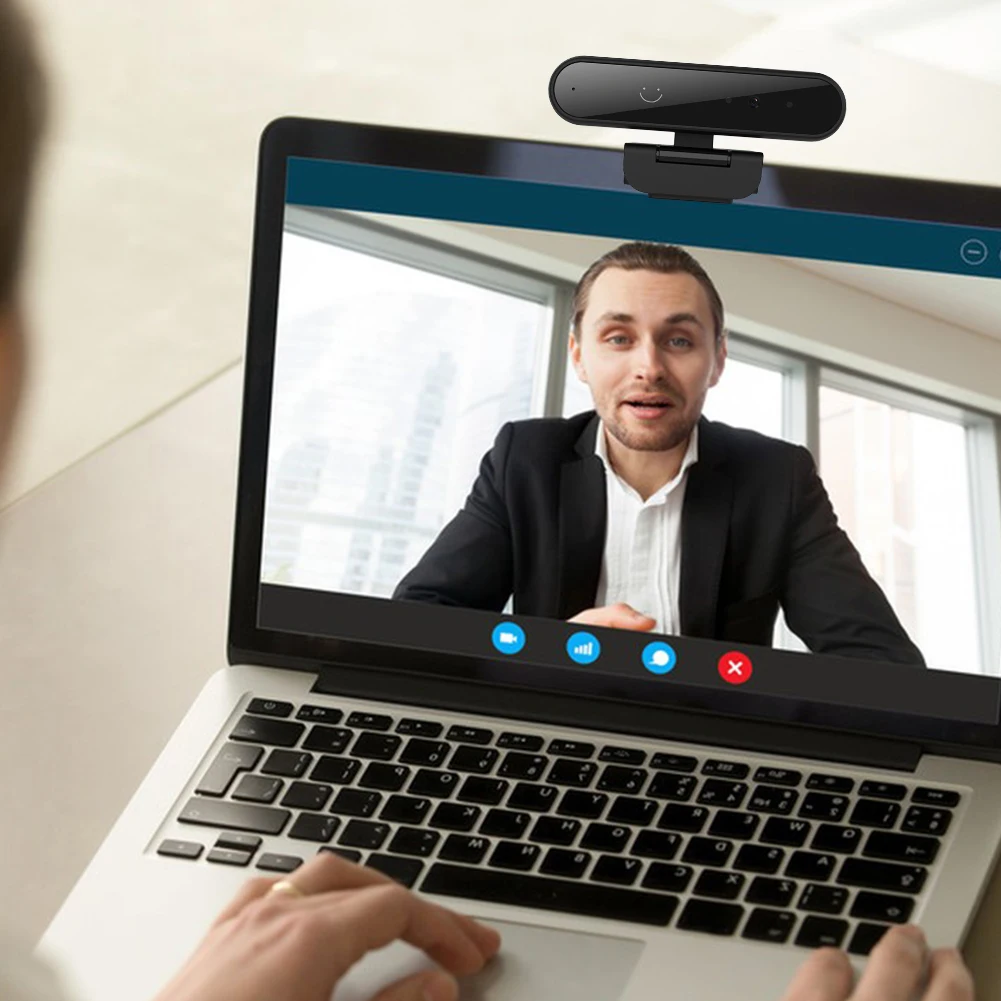 Computer Camera Mini USB Face Recognition 1080P 720P Built-in Microphone Autofocus for Windows Hello Auto-Unlock Webcam
