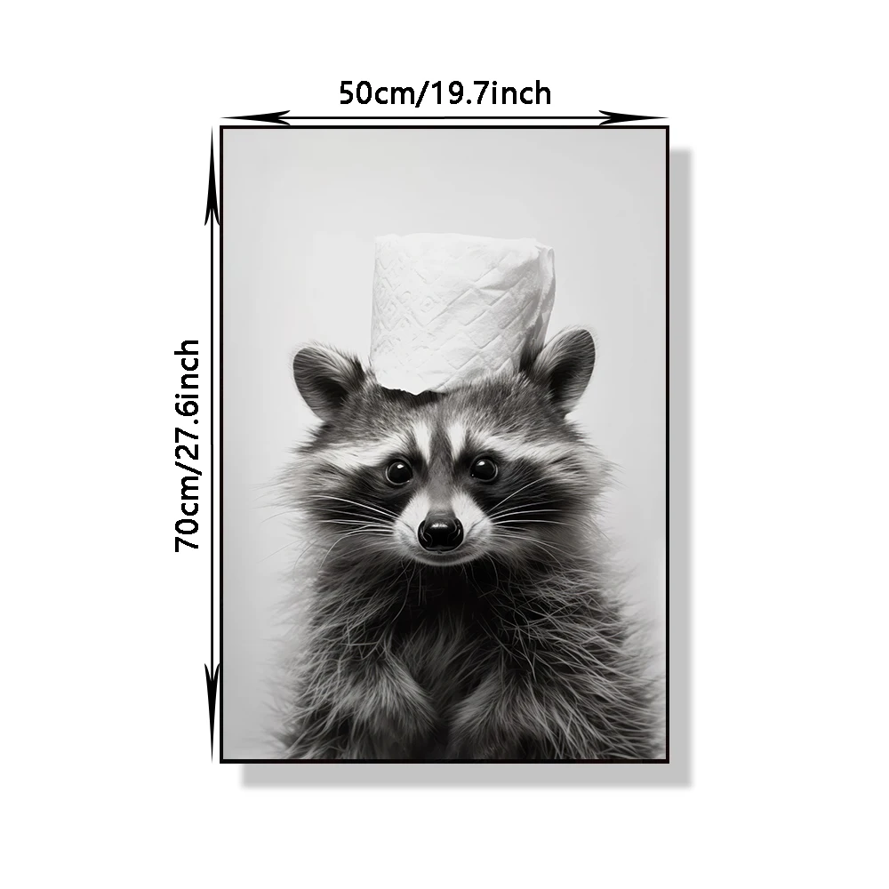 Animals Toilet Paper Art Canvas Posters for Bathroom Wall animal canvas posters