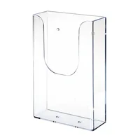 1 Pc Transparent Acrylic Card Holder, Special Storage Box For Office Desk Data Catalogue Rack Single-Layer Wall-Mounted Wall 1