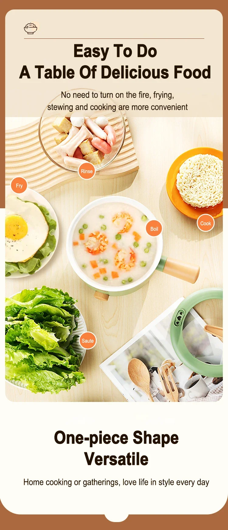 Description Picture 4 of itemElectric Rice Cooker Multifunctional Stew Pan Non-stick Cookware for Kitchen Offer Multicooker Hot Pot Home Appliance 110V/220V