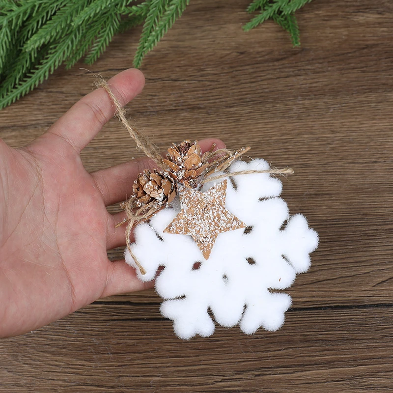 White Foam Christmas Hanging Ornaments Xmas Tree Balls Snowflake Pendants Navidad Home Party Decorations 2026 New Year Gifts