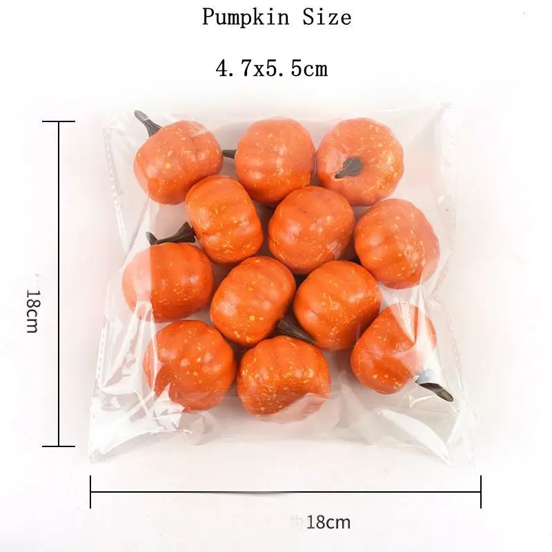 Artificial Pumpkins 12Pcs Decorative Harvest Pumpkins for Fall Wedding Thanksgiving Halloween Table Centerpieces table decoration artificial plant flower artificial plant flowers
