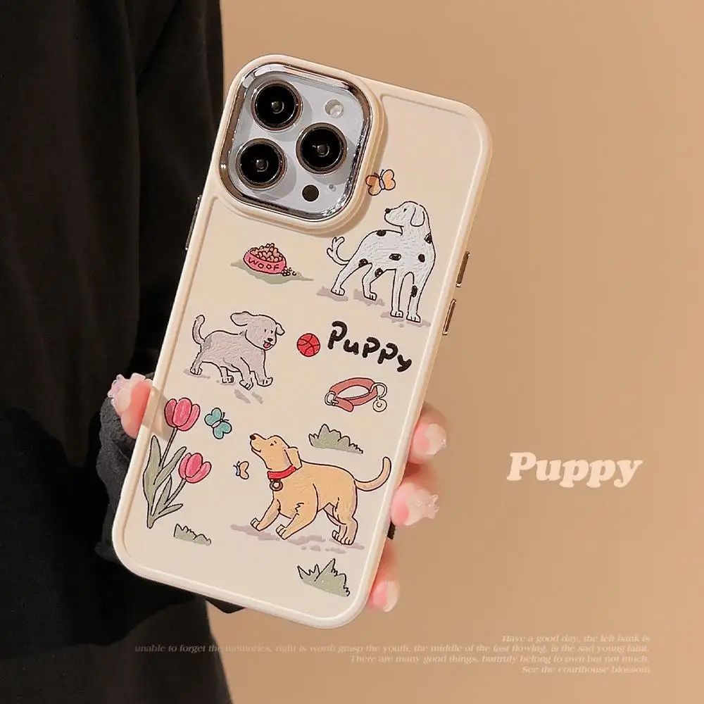 

Shockproof Soft Bumper Silicone Cover for iPhone, Cute Cartoon Puppy Dogs, iPhone 11, 12, 13, 14 Pro Max, XR, XS, X, 7, 8 Plus