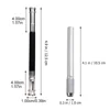 3pcs Pencil Holder Silver Pencil Extension Single for Colored Pencils Tools School Supplies Stainless Steel 2