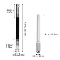 3pcs Pencil Holder Silver Pencil Extension Single for Colored Pencils Tools School Supplies Stainless Steel 2