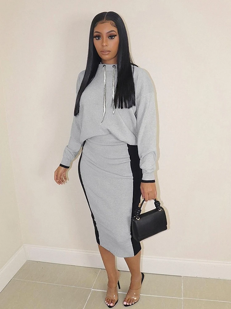 Hoodies Set Skirt Women | Women 2 Piece Skirts Hoodie | 2 Piece Skirt Set  Wholesale - 2 - Aliexpress