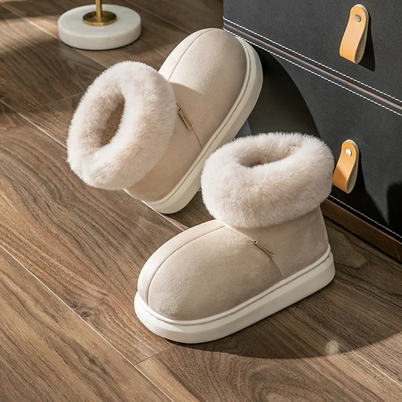 Winter New Girls Platform Snow Boots Ladies Furry Ankle Boots Comfortable Outdoor Female Short Boots Fashion Women Cotton Shoes