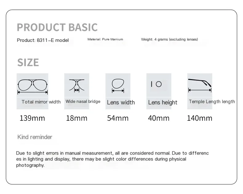 Herren Sonnenbrille mit-0,50-1,00-1,50-2,00-Myopie-Gläsern randlose Diamant-Anti-UV-Sonnenbrille Farbverlauf grau g15 farbige Gläser – Detail 12