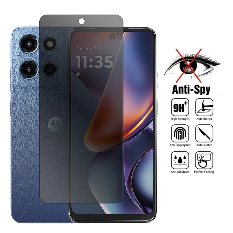 Anti-Spy Privacy Tempered Glass Screen Protector, 6.78-Inch, 9H Hardness