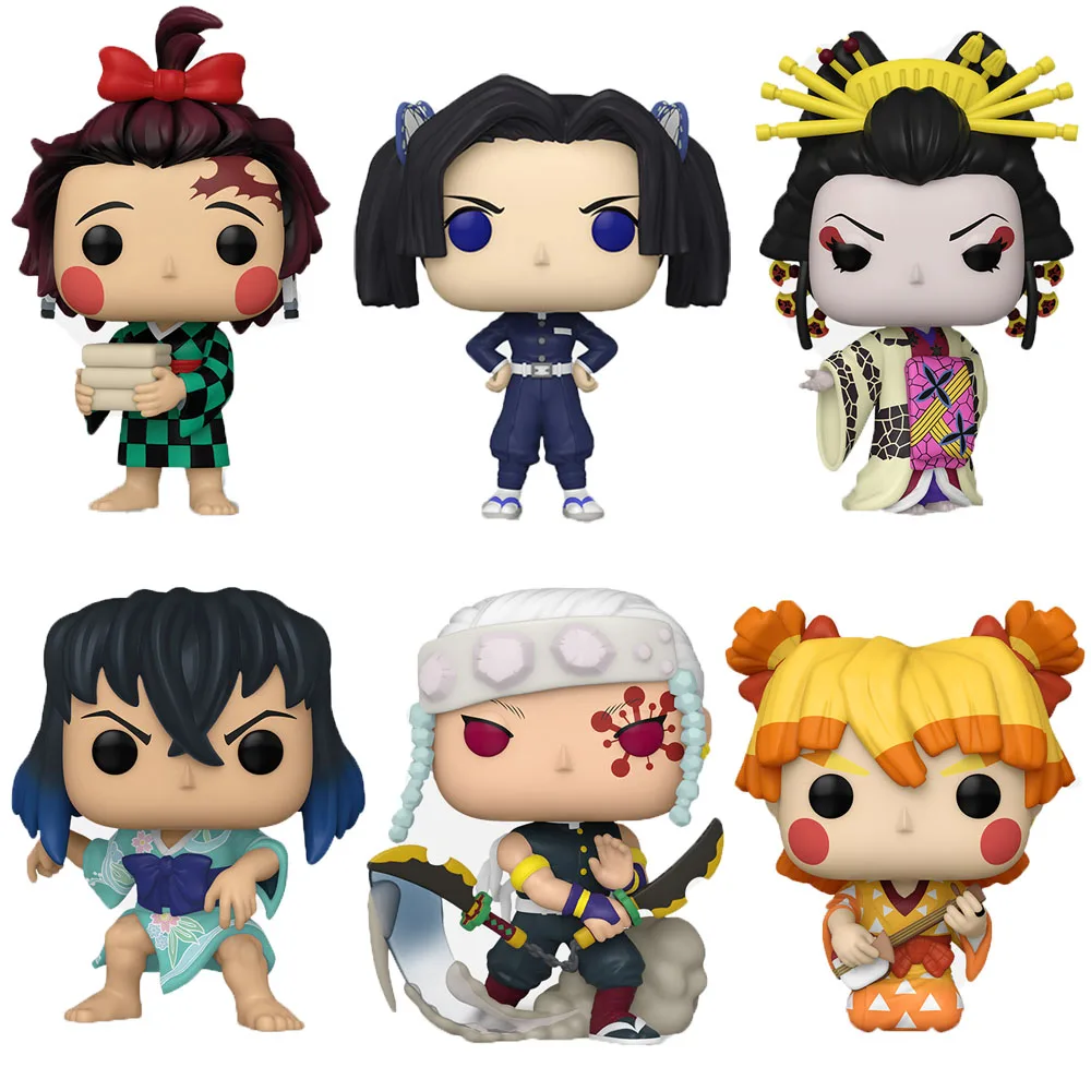 Funko Pop Demon Slayer Tanjiro Kamado #1530 Zenitsu Agatsuma #1531 Inosuke Hashibira #1532 #1533 #1534 Action Figure In Vinile Bambole