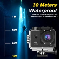 4K/30fps Ultra HD Action Camera WiFi 2.0-inch Waterproof Helmet Video Recording Camera Sports Camera Outdoor Mini Portable Cam 2