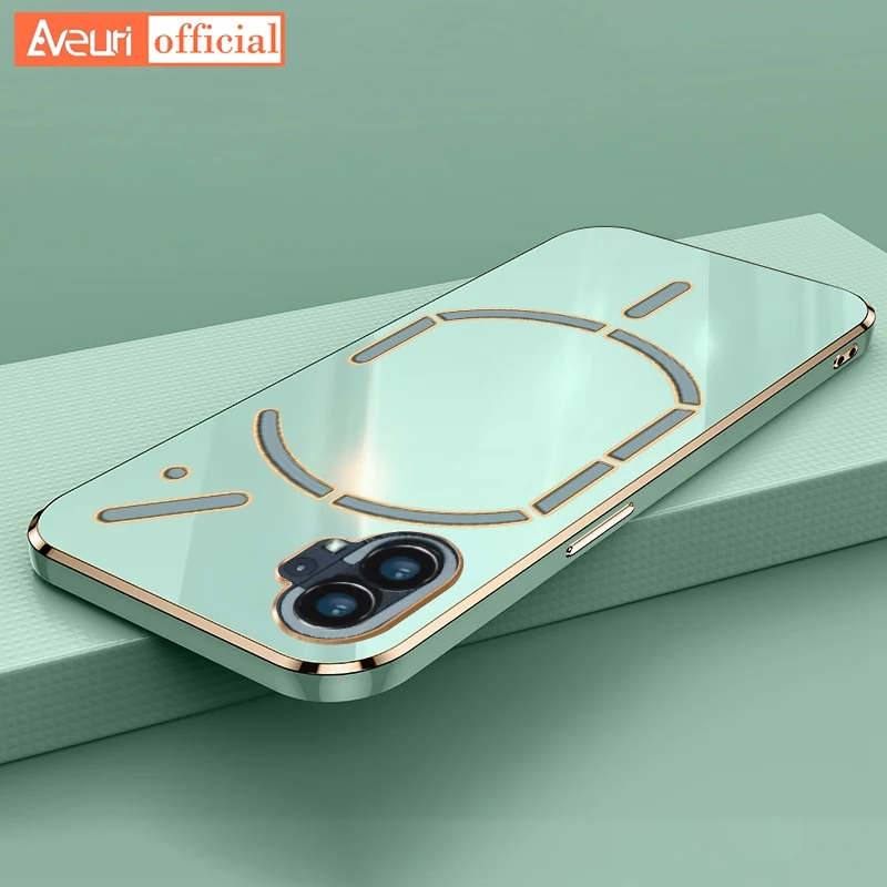 Custodia in silicone placcato per Nothing Phone 1 Cover posteriore morbida in TPU Bumper Custodia protettiva per telefono per Nothing Phone1 Coque_voghion.com