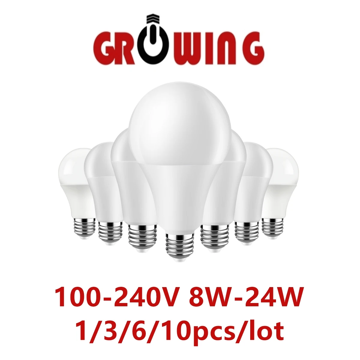 공장 직접 LED 전구 전체 전압 AC120V 220V 8W-24W E27 B22 높은 루멘, 깜박임없는 3000K/4000K/6000K 따뜻한 백색광