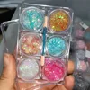 6 Colors Face Glitter Gel Body Shimmer Makeup Sequin for Hair Face Nail Eyeshadow Cream Gel Glitter Rave Festival Party Glitter 3