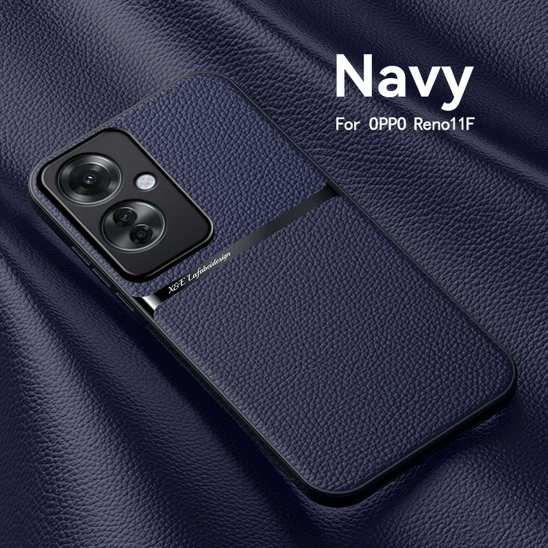 Luxury Leather Magnetic Holder Shockproof Case - Soft Silicone Back Cover