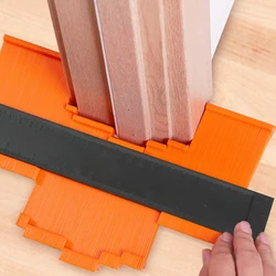 Jauge de forme de profil en plastique, duplicateur, modèle d'échelle, outils de marquage du bois, carrelage, carreaux stratifiés, outil général, 2 pièces 