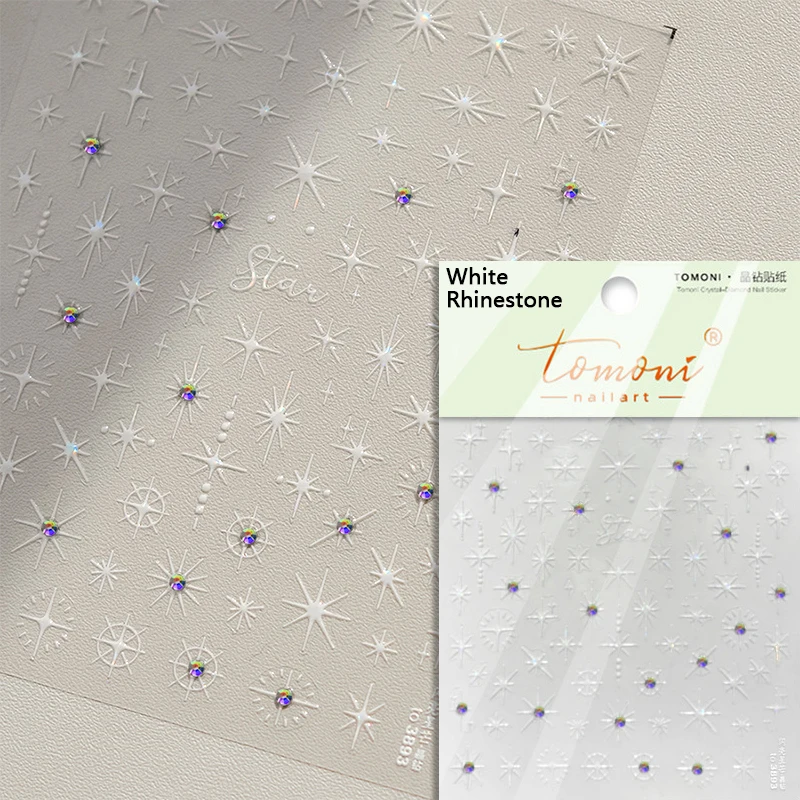 Elegant Starlight Glitter Rhinestone Nail Art Stickers