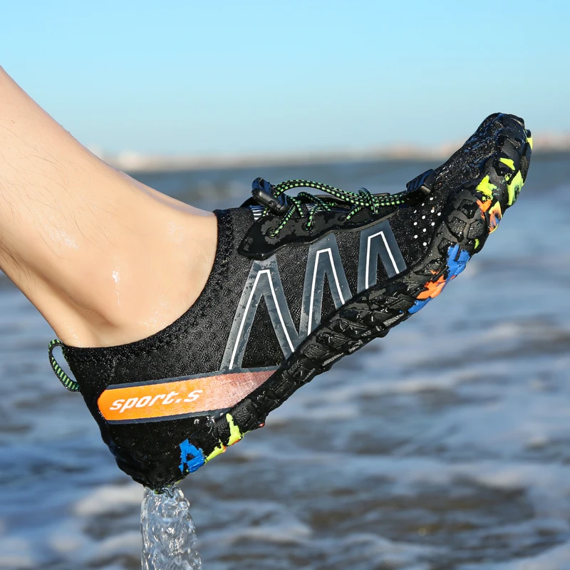 Chaussures amphibies de pêche anti-dérapantes séchage rapide pour canyoning et pêche à gué