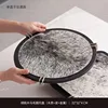 Nordic Creative Horsehair Tray Modern Simple Round Square Walnut Leather Tray Creative Home Furnishings Model Rooms Decorations 6
