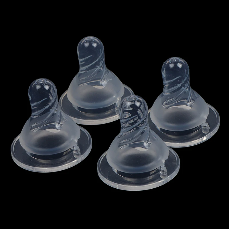Natural Flexible Soft Silicone Pacifier Nipple Replacement Feeding Milk Bottle