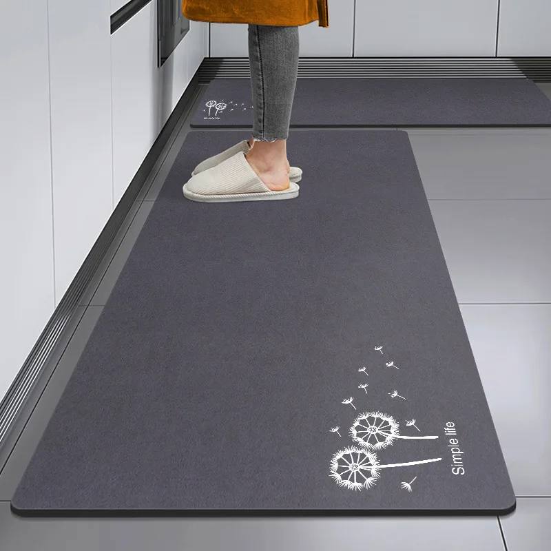 

Kitchen Floor Mat Super Absorbent Diatomaceous Mud Doormats Bathroom Pad Anti-Slip Kitchen Mats Wipeable Wash Long Strip Carpet