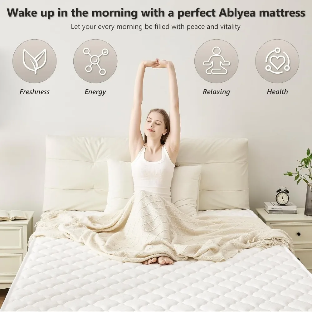 Queen Mattress, 12 Inch Hybrid Mattress - Pocketed Coils - Targeted Pressure Relief, Advanced Motion Isolation, Mattresses 4
