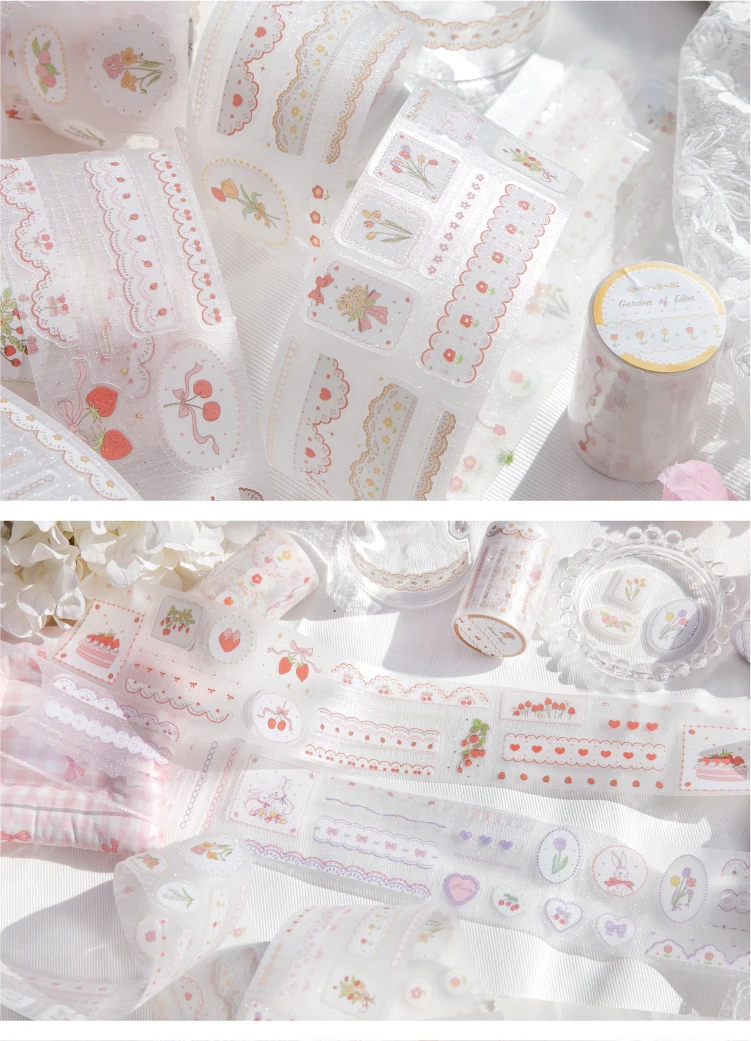 Journal GO 6 x 200 cm Dessert-Erdbeer-Klebeband, Scrapbooking-Materialien, Abdeckband, Journaling-Aufkleber, DIY-Kunsthandwerk, Albumaufkleber – Detail 12