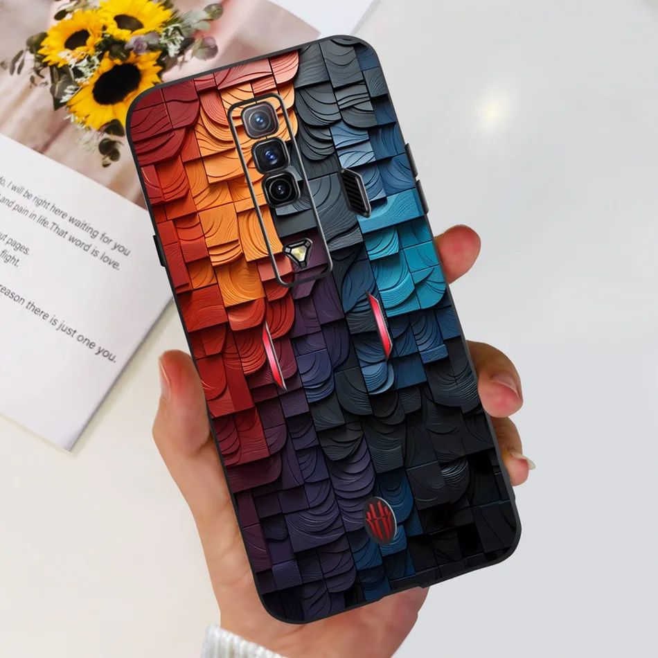 Fashion Cool Pattern Black Silicone Phone Case for ZTE Nubia Red Magic Series