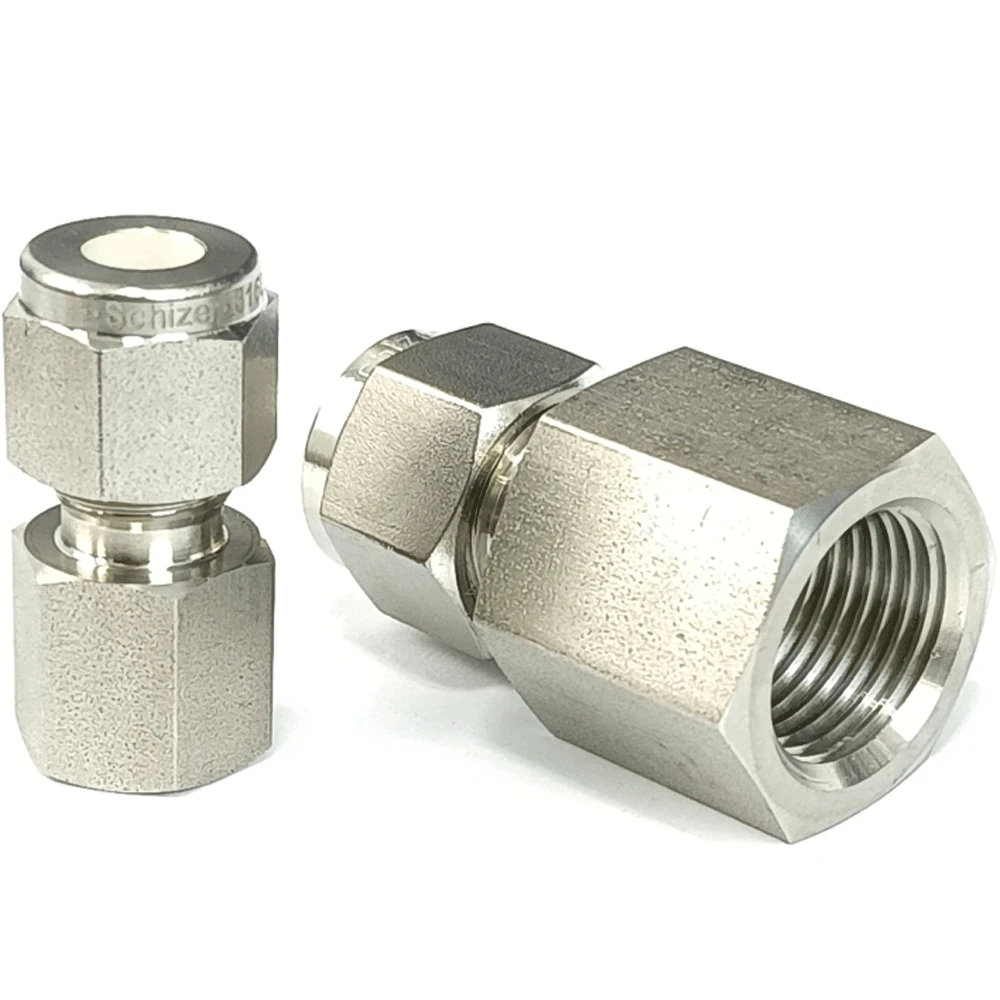 Raccordo per tubo di compressione a doppia ghiera da NPT a LOK femmina in acciaio inossidabile 316 30MPa 1/8 1/4 3/8 1/2 6 8 10 12mm sostuire Swagelok  13