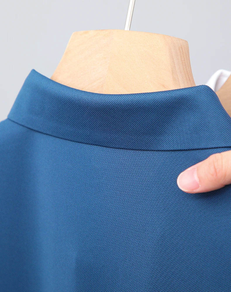 Luxury high-end ice silk breathable short-sleeved POLO shirt Men's 2023 summer fashion contrast stripe lapel T-shirt casual men 23 S2a3e11665cb345cca492df7b9233c31bF