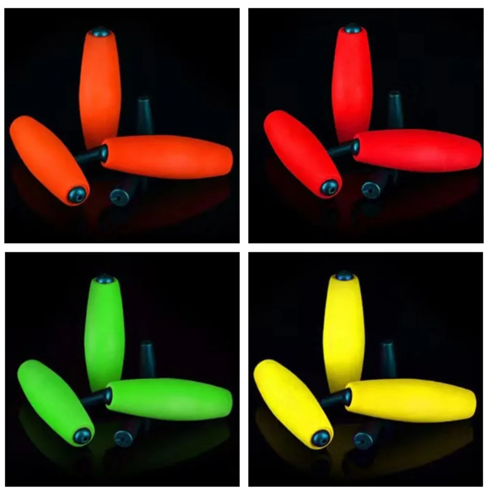 10 flotteurs de pêche en mousse dure avec bouchon pipe pour mer et rivière - S M L XL - Léger et flottable