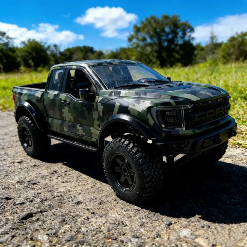 홍싱 F150 RC 크롤러 신형 위장 녹색 페인트 오프로드 등반 트럭 RC 모델 자동차 야외 모험 취미 애호가용