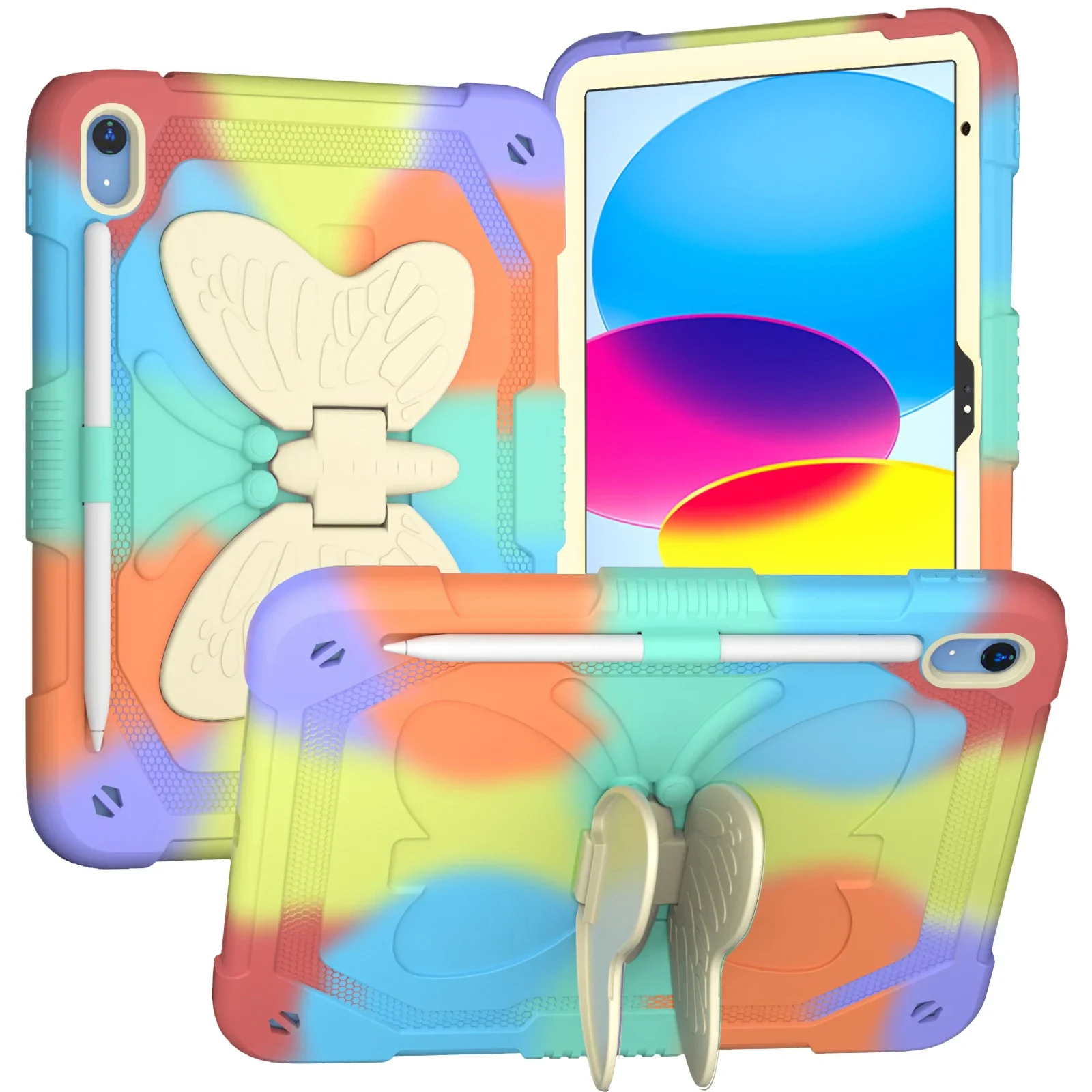 thumbnail image 1 of Funda de mariposa para niños, funda a prueba de golpes para ipad Mini 5 6 9,7 2017 2018 7th 8th 9th Gen 2021 Air 2 3 4 10,9 Pro 10,5 11 2024, 1 of 5