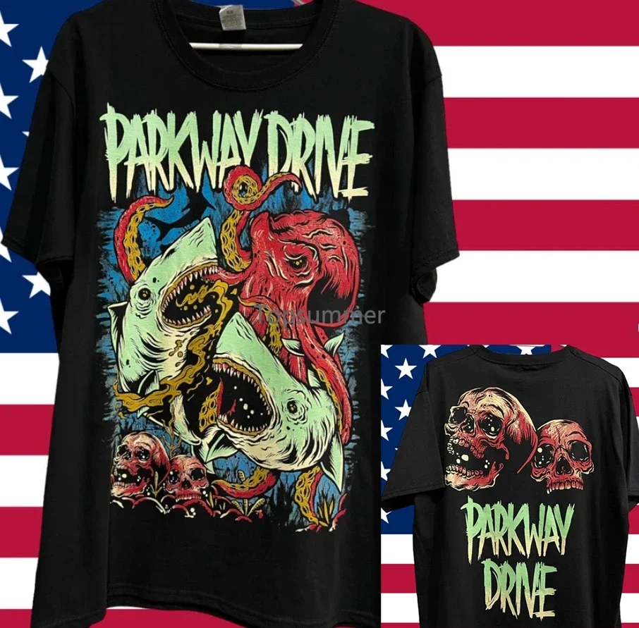 

Parkway Drive Sharktopus Band T Shirt Rock Metal Band Shirt Double Sides S-5Xl