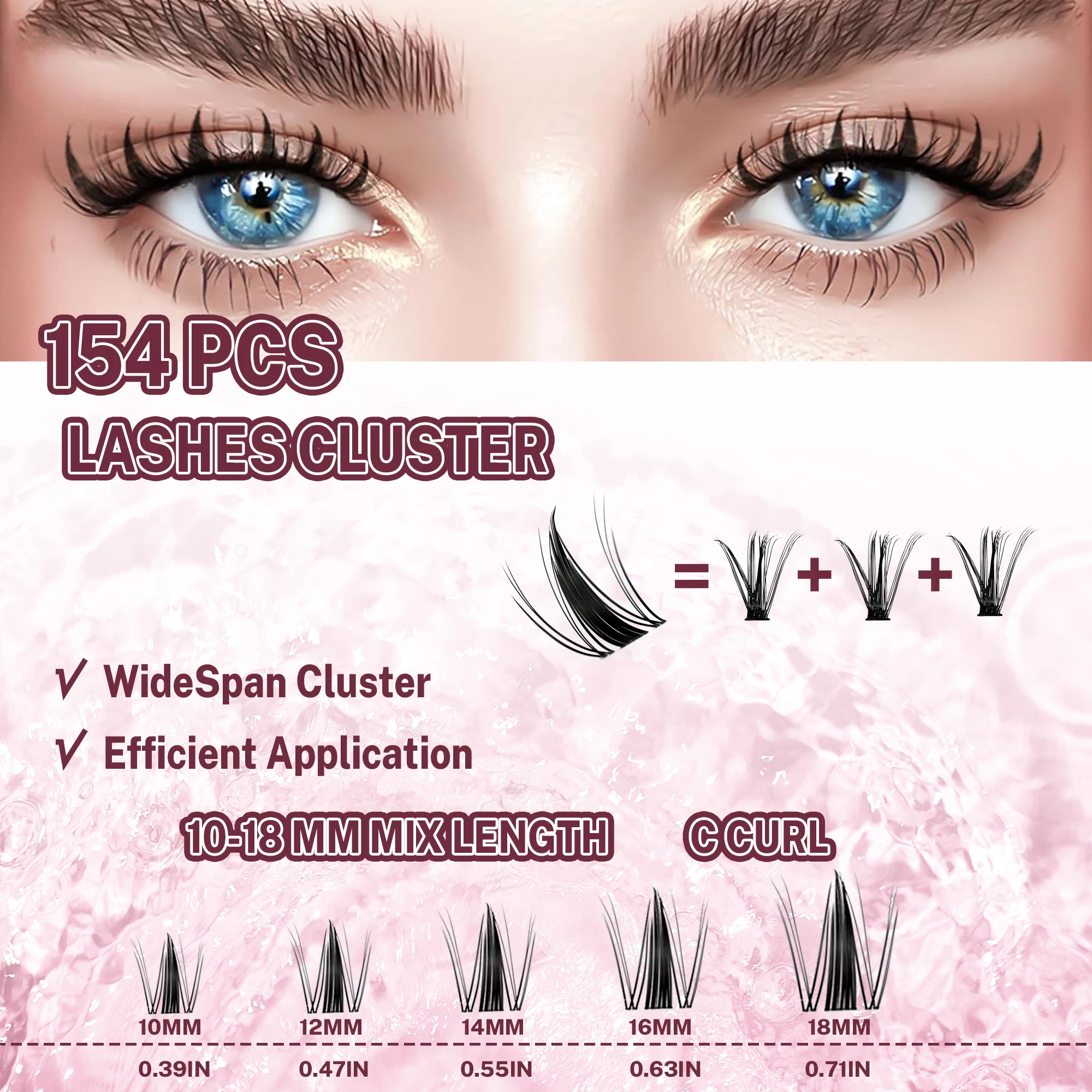 Sanishi Lashes Curler Kit 10-18mm C Curl Wide Eyelash Curler Eyelash Bond Seal Remover Applicator lash extension kit eyelash clamp