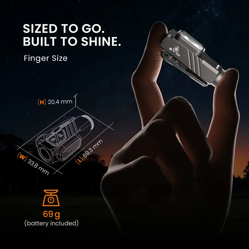 SOFIRN ST10 1000lm Mini Clamp Flashlight 144m 7000K LED Light 14500 USB C Rechargeable White&Red Lamp IPX6 with Magnetic Tailcap - Image 5